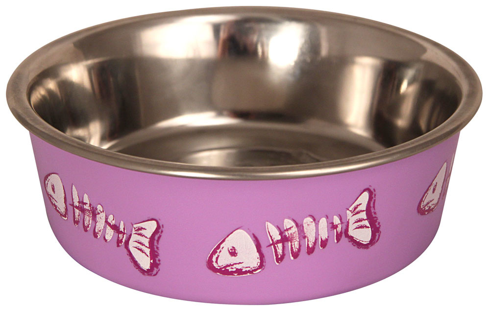 Миска металлическая на резинке "Рыбка", 0,15л