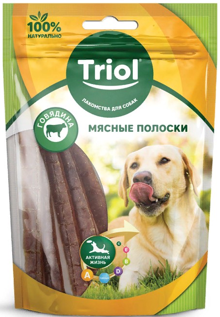 Мясные Полоски из говядины для собак, 70г