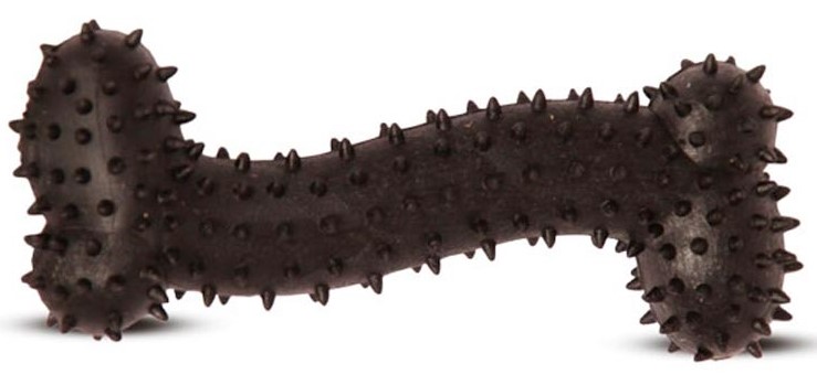 Игрушка для собак из цельнолитой резины "Кость шипованная", 110мм