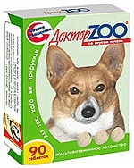 ДОКТОР ЗОО витамины д/с со вкусом Печени 90таб