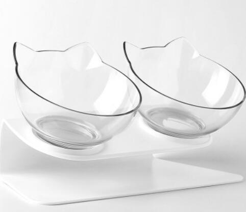 Подставка с мисками "Кошка" 27,5*13,5*7см