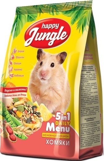 HAPPY JUNGLE Корм для хомяков 900г