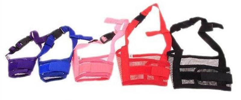 Намордник д/с нейлоновый цветной сетка XL:22-28cm