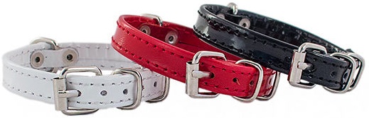 Ошейник кожаный «Брайт Комфорт» сложен вдвойне, прошитый 12мм, обхват 19-26см