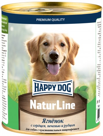 Хэппи Дог Natur Line конс.д/с Ягненок с сердцем, печенью и рубцом 0,97кг