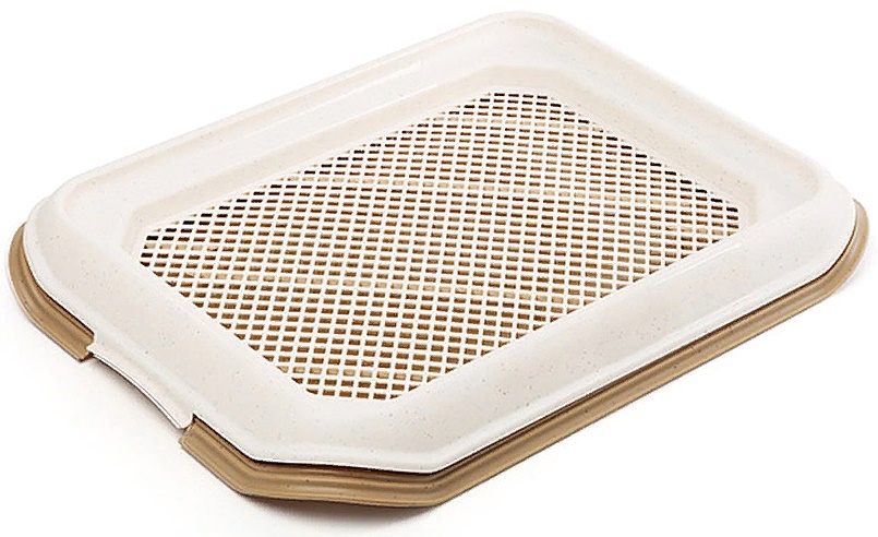 Туалет д/собак с решеткой бежевый 33*45см