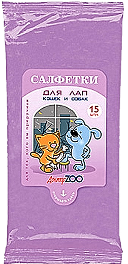 Доктор зоо салфетки д/лап