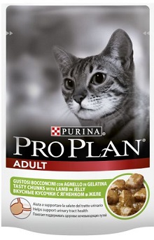 Проплан 85г пауч для кошек с ягненком в желе
