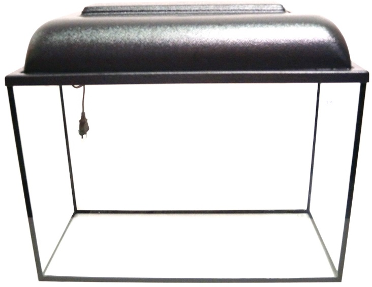 Аквариум прямоугольник 30л с Крышкой Черный