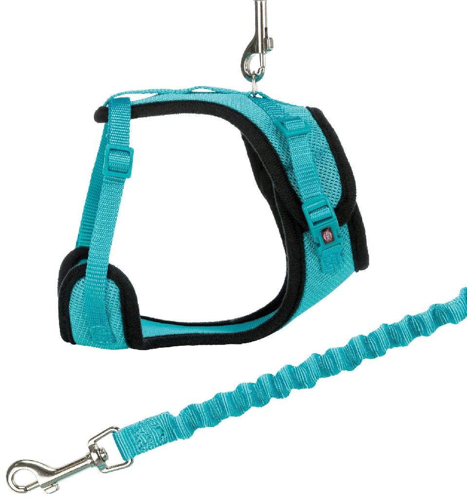 Шлейка с поводком для кошки 39–60см/10мм, 1м
