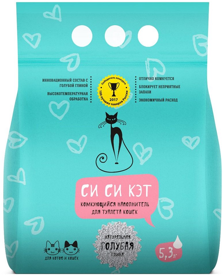 Наполнитель СИ СИ Кэт Комкующийся 5,3л 3,3кг