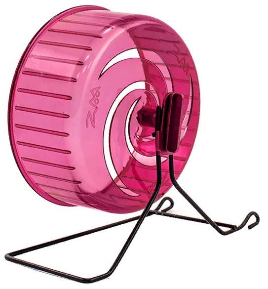 Колесо литое для грызунов, прозрачное D140 на металлической подставке