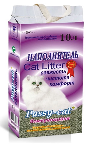 Наполнитель ПУСИ КЭТ комкующийся 10л