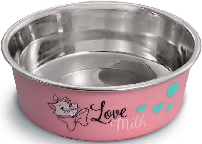 Миска металлическая на резинке Disney Marie&Milk, 250мл