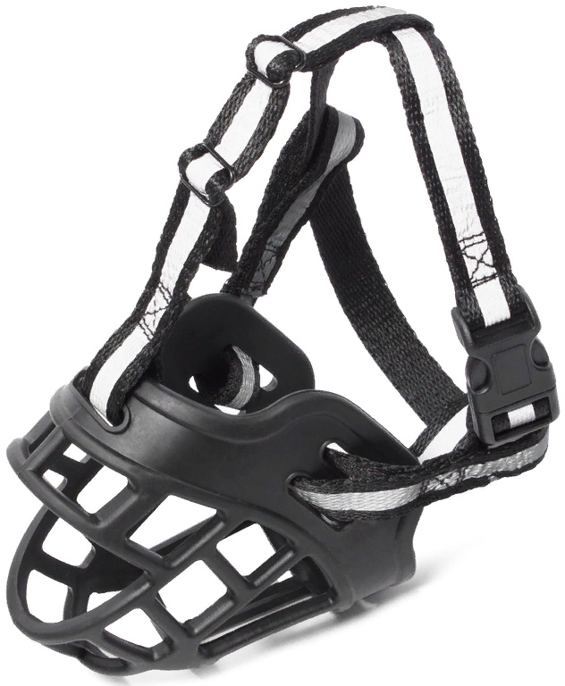 Намордник силиконовый с нейлоновым ремешком №6, 100*65*155мм