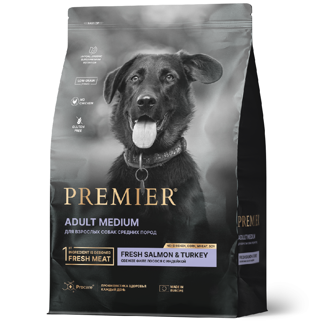 Premier для собак средних пород Лосось с индейкой*