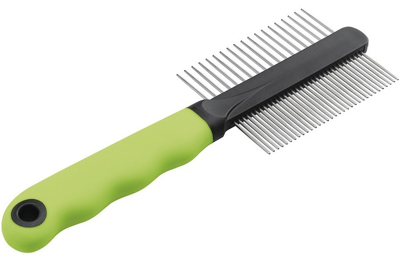 Гребень с ручкой двухсторонний для кошек и собак GRO 5792