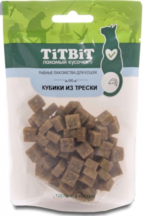 Кубики из трески для кошек 60г