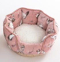 Лежанка круглая "Собаки" 43*41*22см