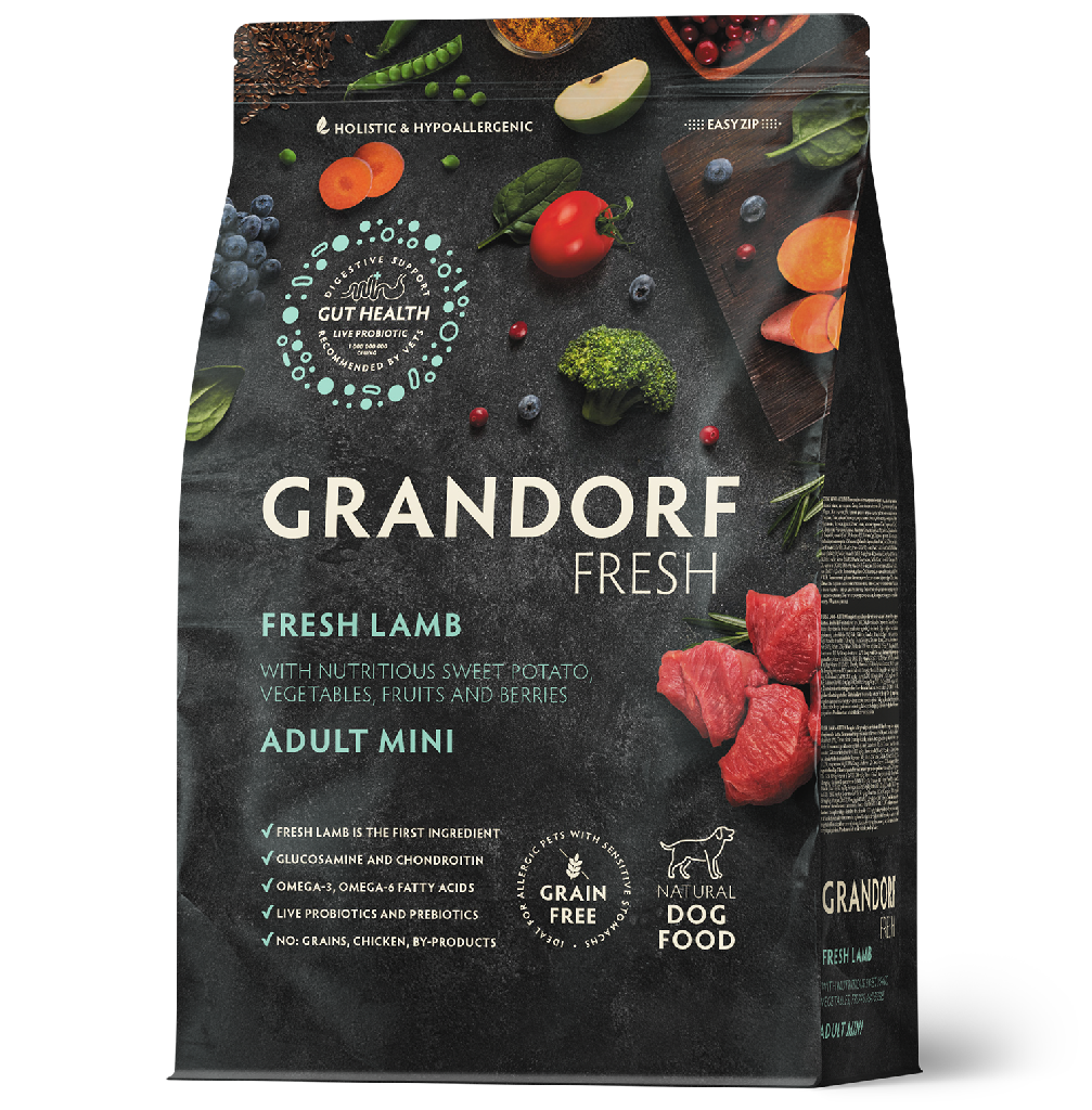 GRANDORF Fresh Dog Adult MINI Lamb&Sweet Potato Свежее мясо ягненка с бататом для собак мелких пород