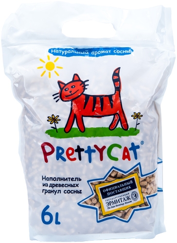 Наполнитель PrettyCat древесный Wood Granules 6л