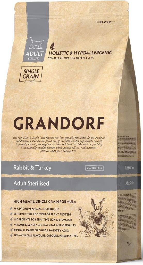 GRANDORF Кролик с индейкой для стерилизованных кошек*
