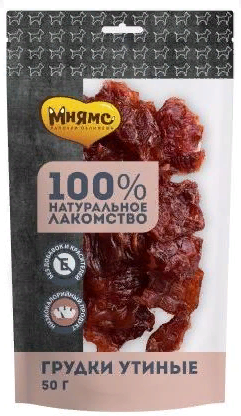 Мнямс лакомство для собак Грудки утиные 50г