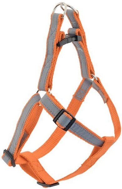 Шлейка синт. ECO серия"SPORT Reflex"20мм, светоотр.,усил., об.гр. 45-60см(шея 40-50см), оранжевая