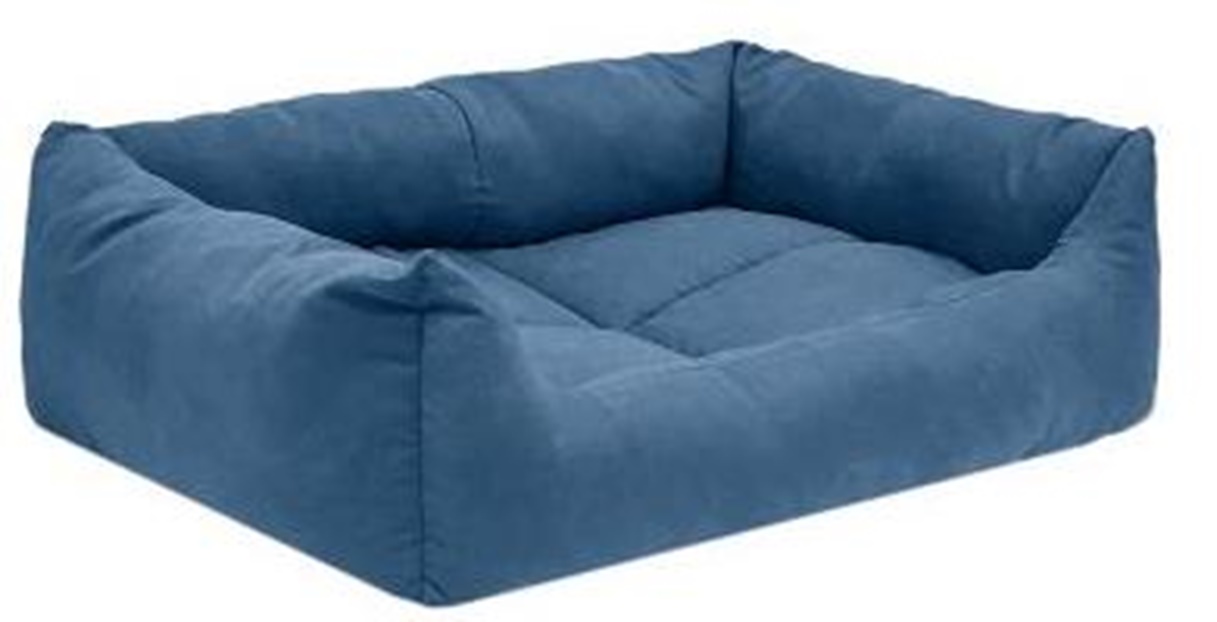 Лежак прямоугольный пухлый №3 Дарэлл, серия"МАНЕЖ", синий, 65*49*16см