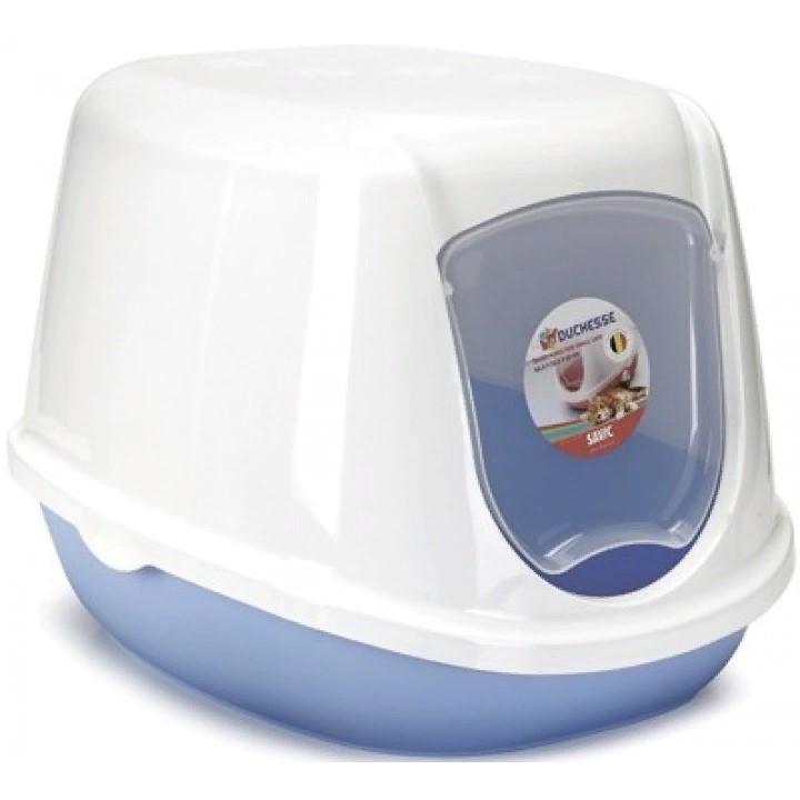 Beeztees 400494 Туалет-домик д/котят бело-синий 44*35*32см