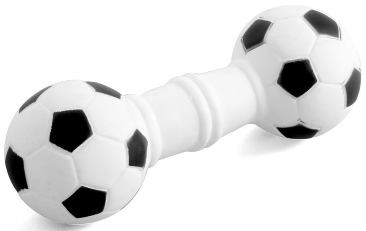 Игрушка для собак из винила "Гантель футбольная", 170мм