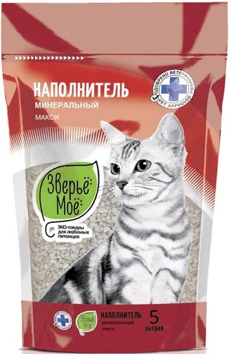 Наполнитель Зверьё моё впитывающий Макси 5л