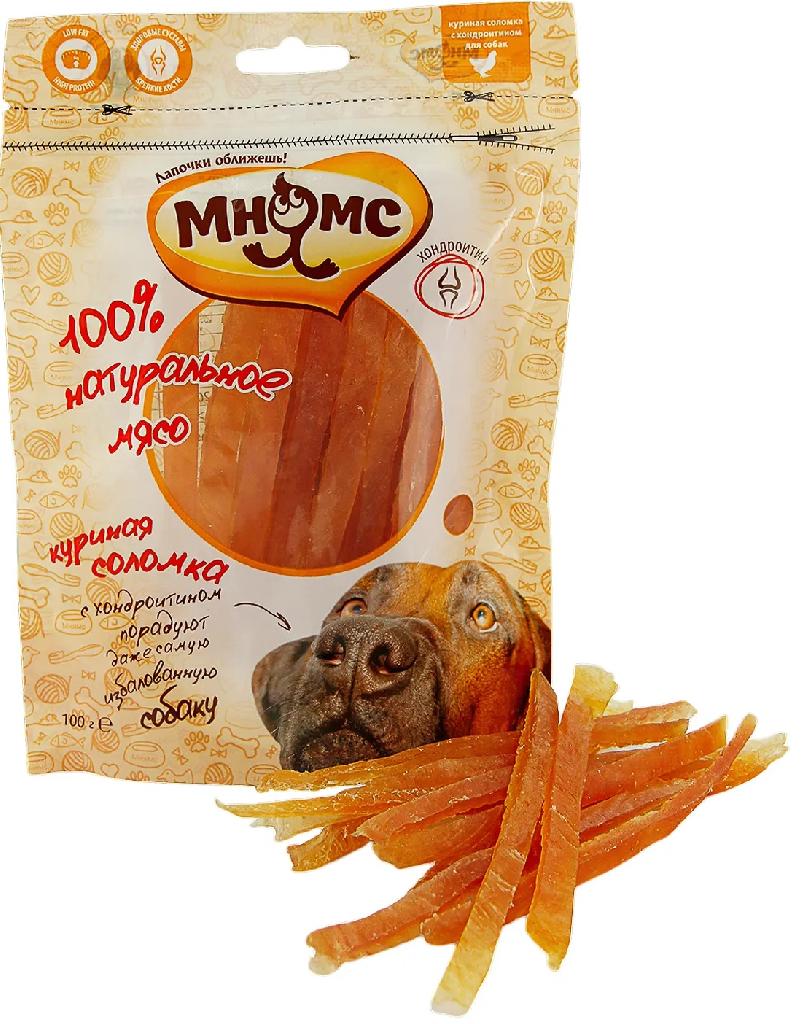 Мнямс лакомство д/собак куриная соломка с хондроитином 100г