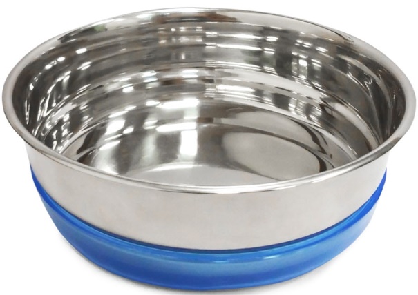 Миска металлическая на cиней резинке  0.3л, Triol