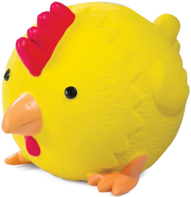 Игрушка для собак из латекса "Цыпленок-мяч", 100мм