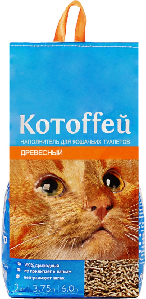 Наполнитель Котоффей древесный 6л