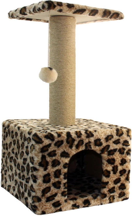 Игровой комплекс для кошек квадратный, 370*370*680мм