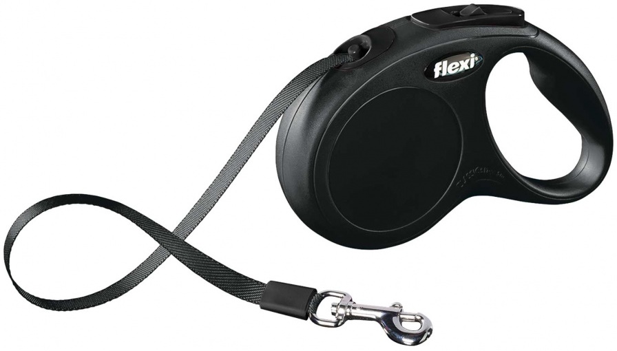 Рулетка FLEXI New Classic S (до 15кг) лента 5м черный