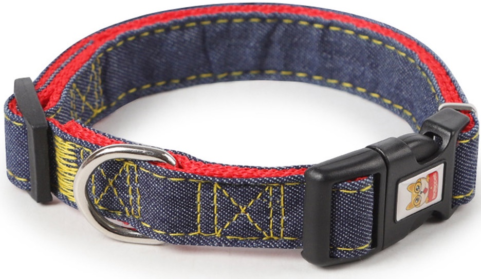 Ошейник для собак джинсовый
