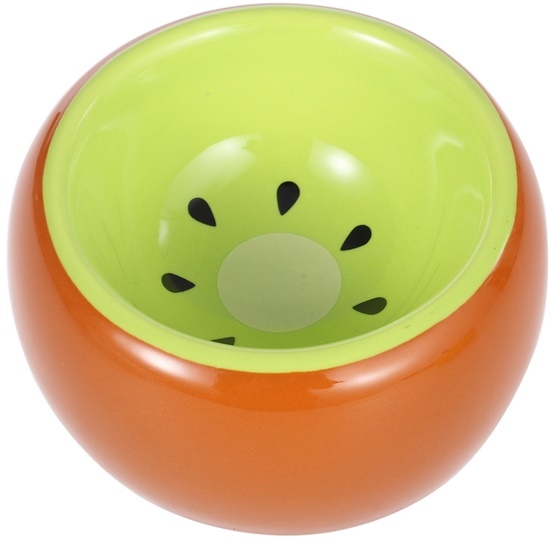 Миска керамическая для грызунов "Фрукты" 8*8*4cm