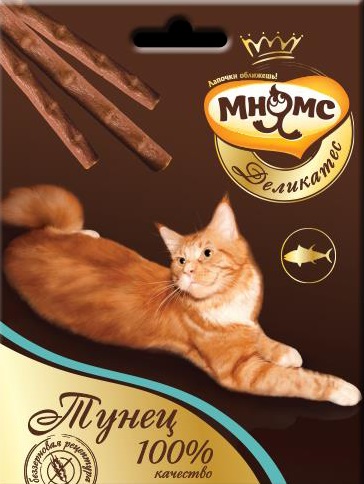 Мнямс Деликатес лакомые палочки 9см для кошек с тунцом 3х4г