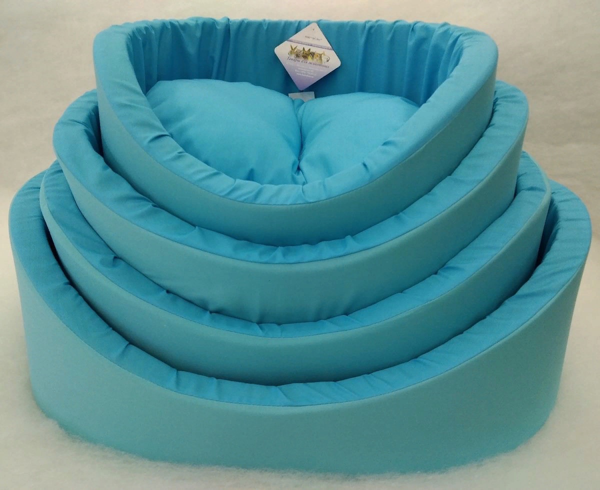 Лежак с бортиком №1, цвет в ассортименте 42х35х16см