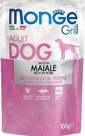 Monge Dog Grill пауч для собак со свининой 100г