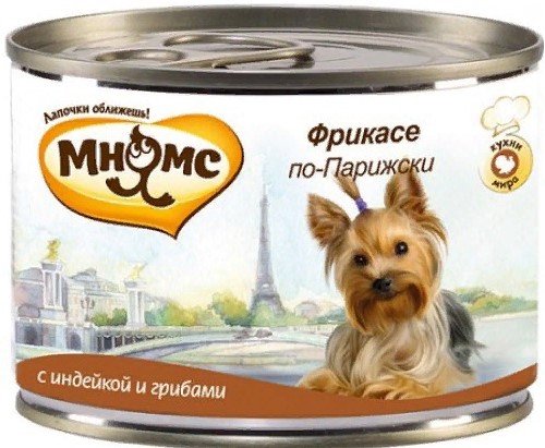 Мнямс конс д/с Фрикасе по-Парижски (индейка с грибами) 200г