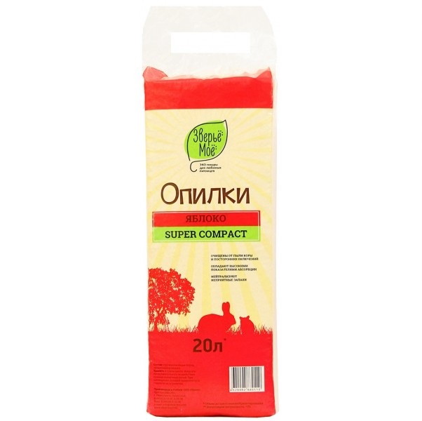 Опилки ЗВЕРЬЁ МОЁ ЯБЛОКО 800г 20л