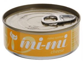 МИ-МИ консервы для кошек и котят с тунцом и сыром 80г