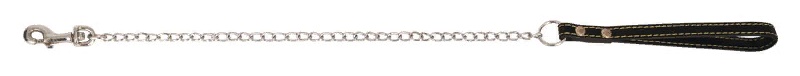 Поводок-цепь SHL1611 с кожаной ручкой, 1,6*1100мм