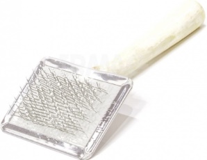 Пуходерка с шариками, S деревянная ручка 