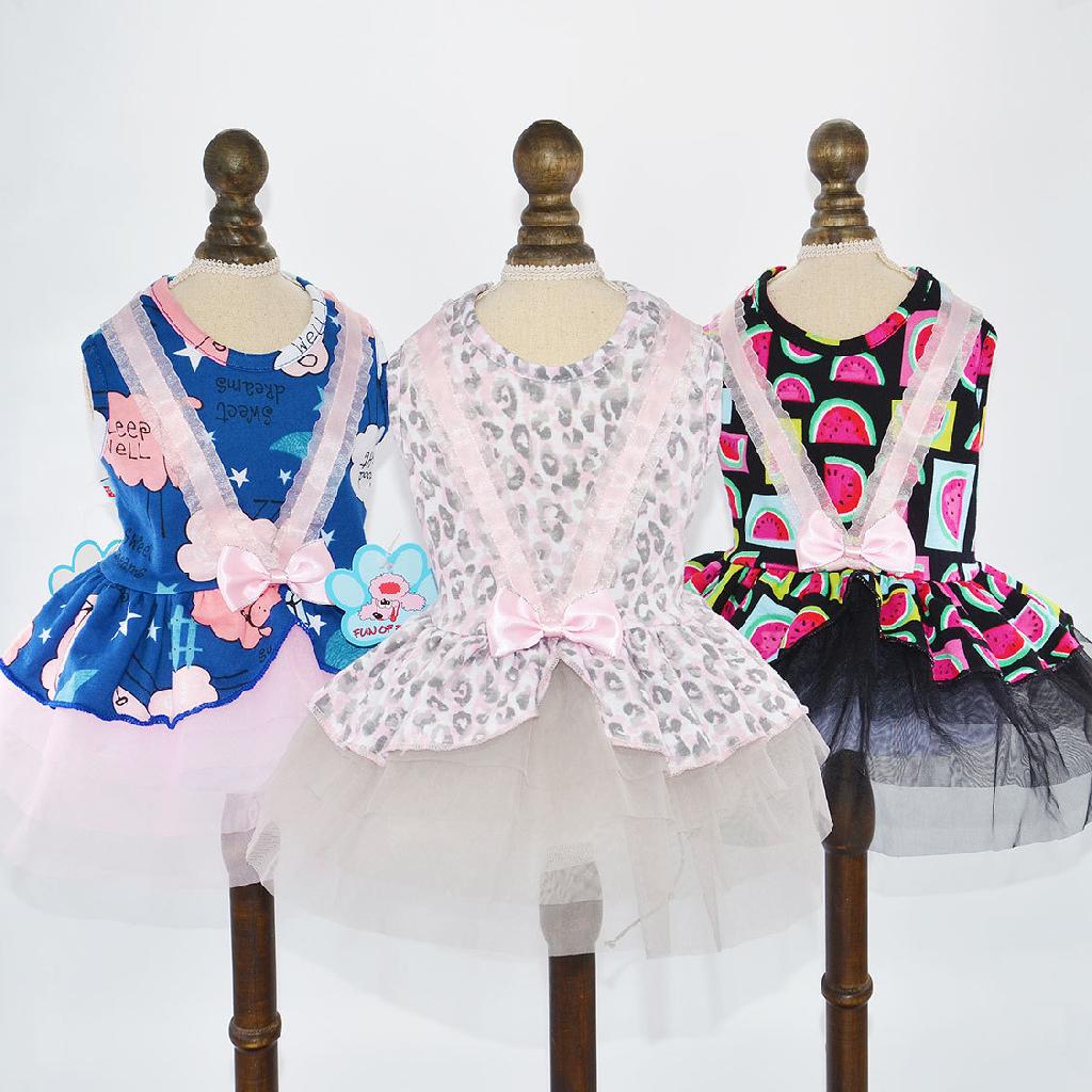 Платье для собак с бантом