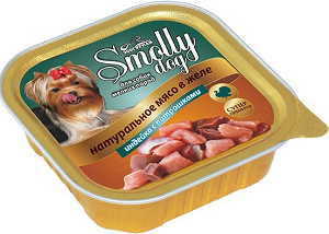 Смолли Дог д/с Индейка/потрошки 100г